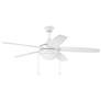 52" Craftmade Phaze 5 White LED Ceiling Fan