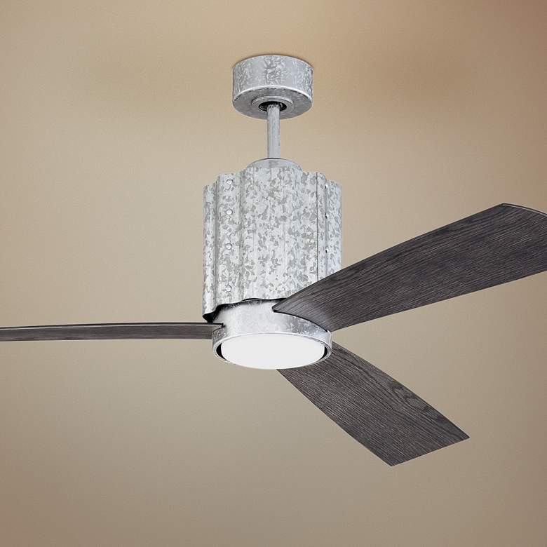 Image 1 52" Craftmade Pioneer Galvanized LED Wet Ceiling Fan
