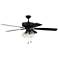 52" Craftmade Pro Plus Black Finish 4-Light Pull Chain Ceiling Fan