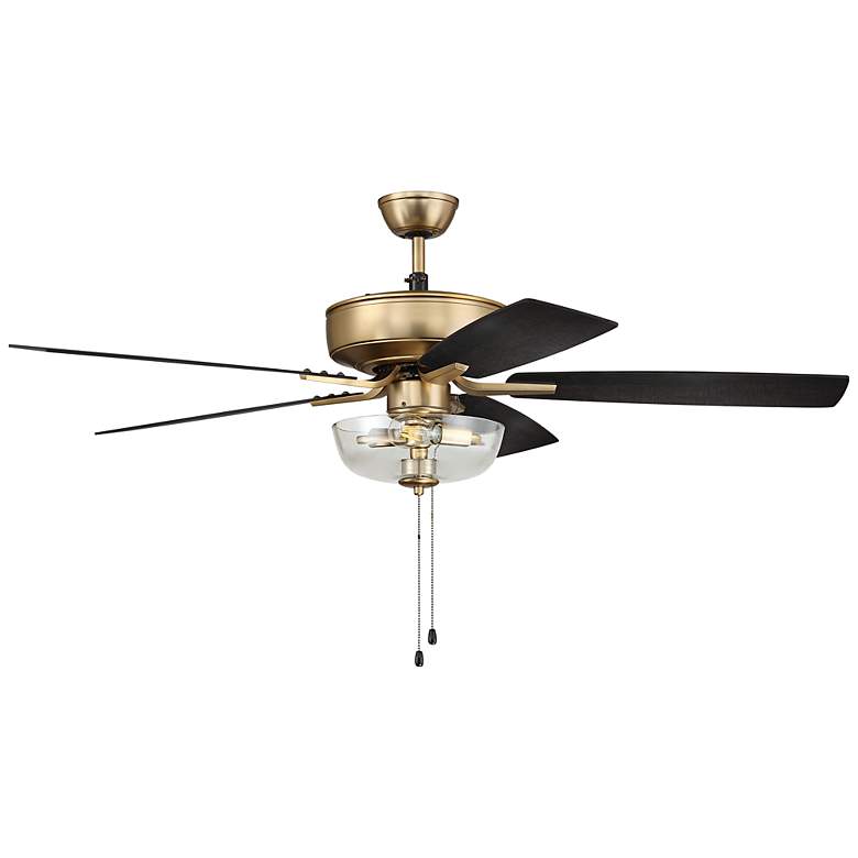 Image 3 52" Craftmade Pro Plus Satin Brass Black LED Ceiling Fan
