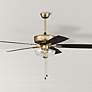 2_52" Craftmade Pro Plus Satin Brass Black LED Pull Chain Ceiling Fan