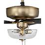 6_52" Craftmade Pro Plus Satin Brass Black LED Pull Chain Ceiling Fan more views