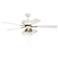 52" Craftmade Pro Plus White and Washed Oak LED Ceiling Fan
