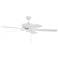 52" Craftmade Pro Plus White Ceiling Fan w/ Washed Oak Blade
