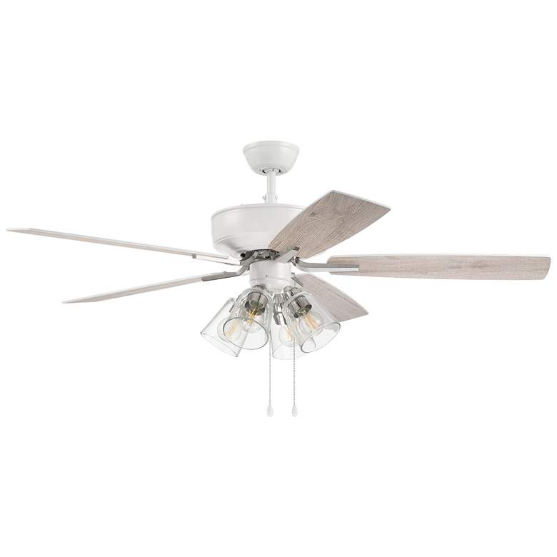 Image 1 52" Craftmade Pro Plus White Finish Pull Chain Ceiling Fan