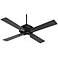 52" Craftmade South Beach Flat Black Outdoor Ceiling Fan