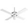 52" Craftmade South Beach White Outdoor Ceiling Fan