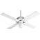 52" Craftmade South Beach White Outdoor Ceiling Fan