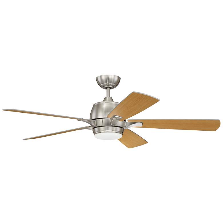 Image 4 52" Craftmade Stellar Brushed Nickel LED Ceiling Fan with Wall Control more views