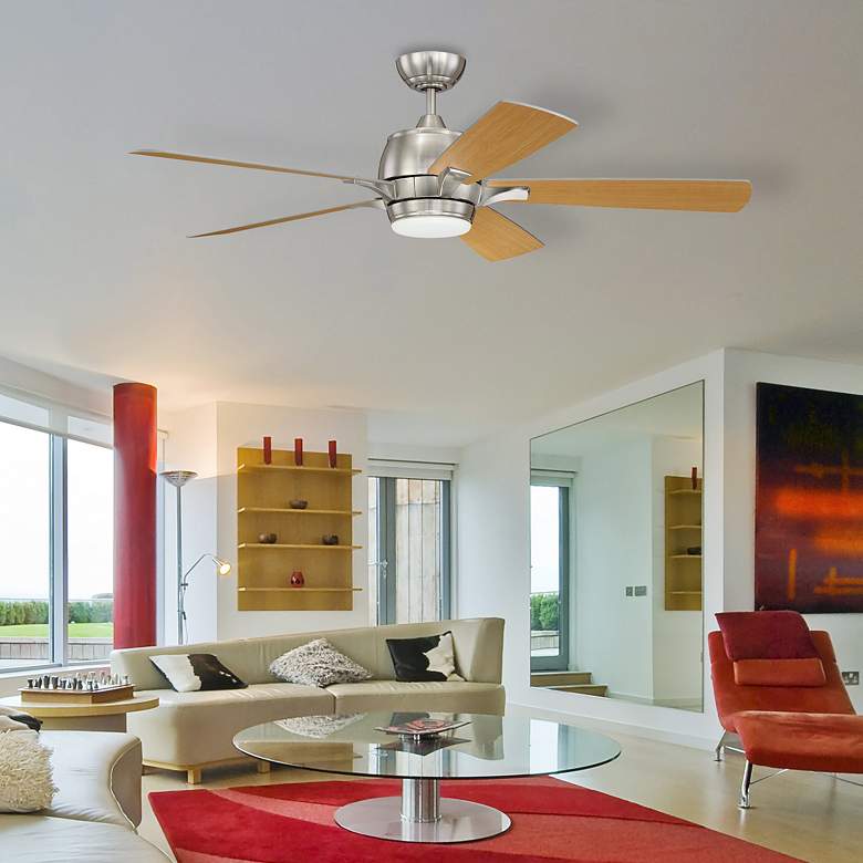 Image 5 52" Craftmade Stellar Brushed Nickel LED Ceiling Fan with Wall Control more views