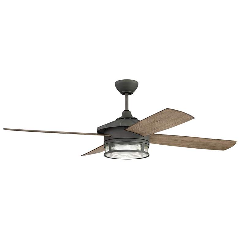 Image 2 52 inch Craftmade Stockman LED Wet Rated Rustic Ceiling Fan with Remote