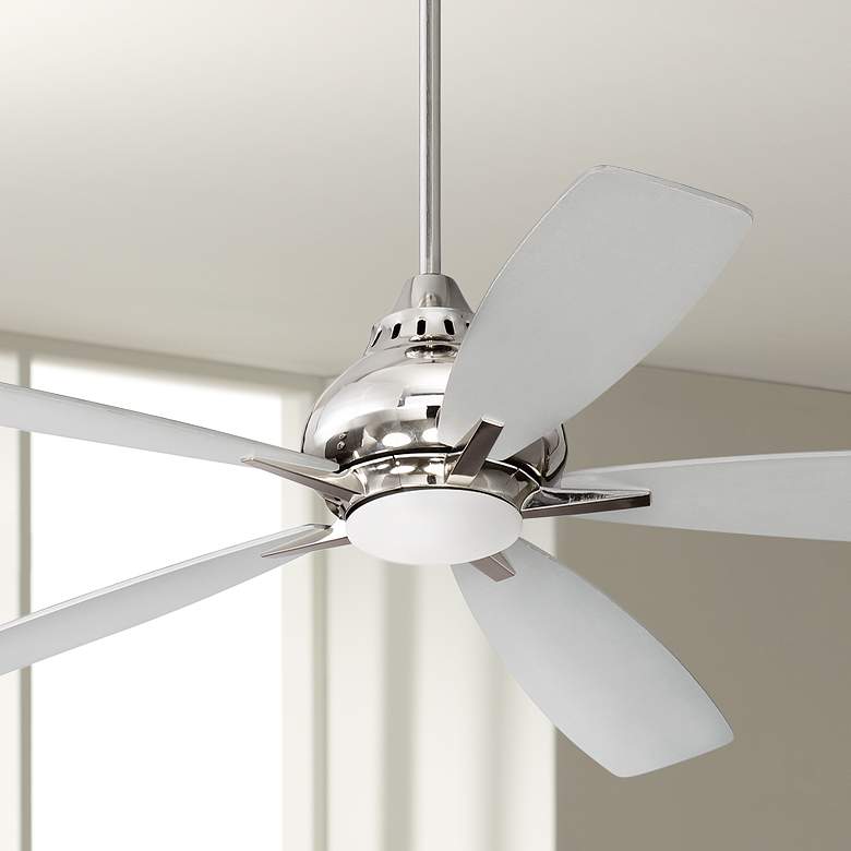 Image 1 52 inch Craftmade Swyft Polished Nickel LED Ceiling Fan with Remote