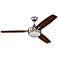 52" Craftmade Targas Brushed Polished Nickel LED Fan with Remote