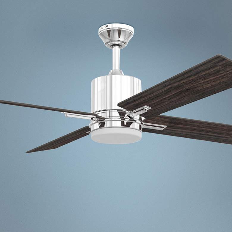 Image 1 52" Craftmade Teana Chrome Modern LED Ceiling Fan with Remote