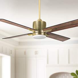 52" Craftmade Teana Satin Brass LED Ceiling Fan
