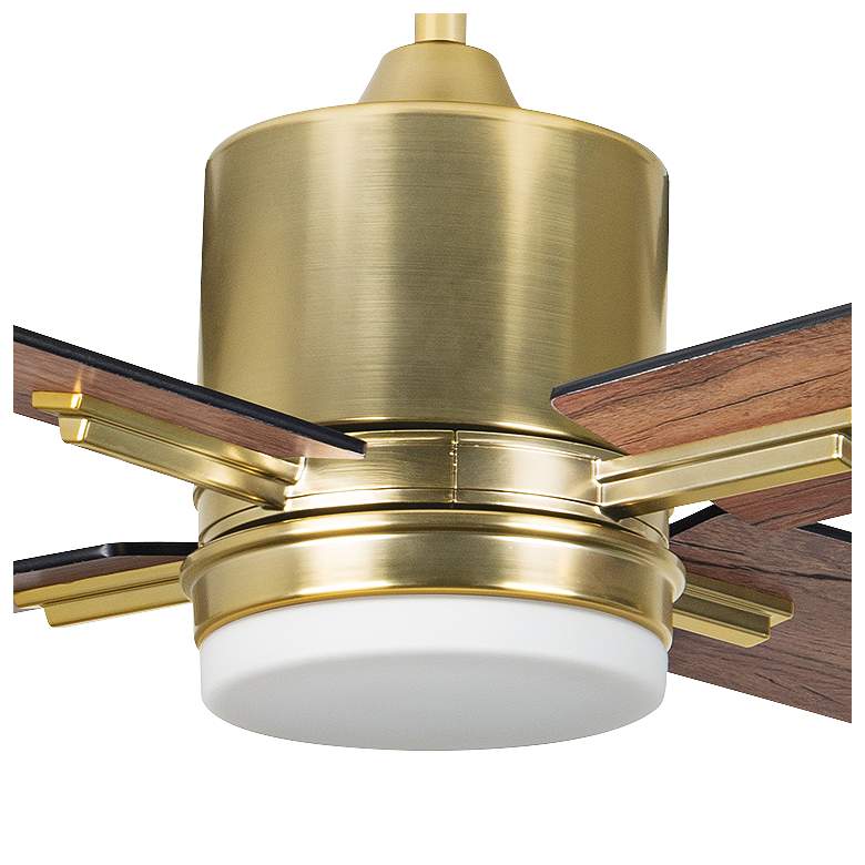 Image 3 52" Craftmade Teana Satin Brass LED Indoor Ceiling Fan Wall Control more views