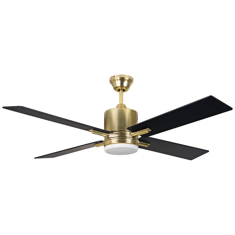 Image 4 52" Craftmade Teana Satin Brass LED Indoor Ceiling Fan Wall Control more views