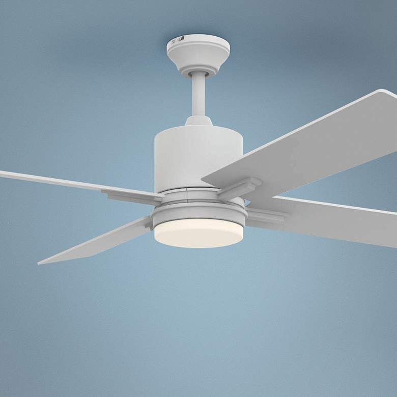 Image 1 52 inch Craftmade Teana White LED Ceiling Fan with Remote