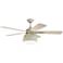 52" Craftmade Ventura Cottage White LED Damp Ceiling Fan with Remote