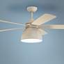 52" Craftmade Ventura Cottage White LED Damp Ceiling Fan with Remote