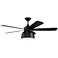 52" Craftmade Ventura Flat Black LED Damp Ceiling Fan with Remote