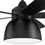 52" Craftmade Ventura Flat Black LED Damp Ceiling Fan with Remote