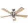 52" Crestfield Brushed Nickel and Gray Pine LED Ceiling Fan