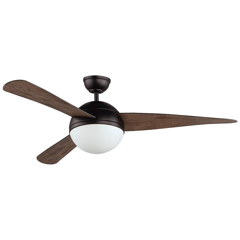 Image 1 52" Cupola Oil-Rubbed Bronze and Walnut LED Ceiling Fan