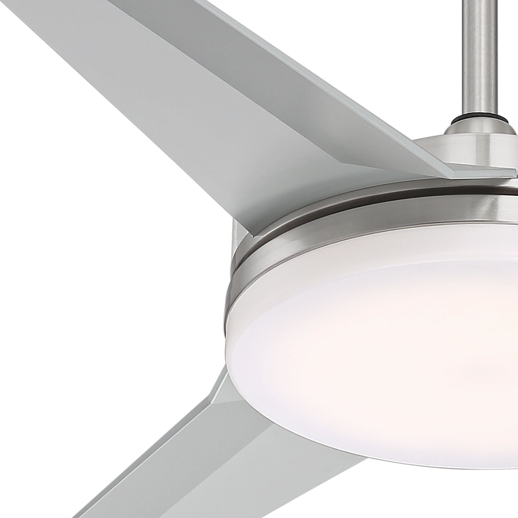 52" Cyber Brushed Nickel Modern Ceiling Fan with Remote 13A36
