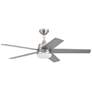 2_52" Designers Astrea LED Brushed Nickel LED Smart Ceiling Fan