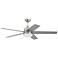 52" Designers Astrea LED Brushed Nickel LED Smart Ceiling Fan