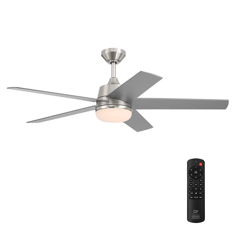Image 5 52" Designers Astrea LED Brushed Nickel LED Smart Ceiling Fan more views