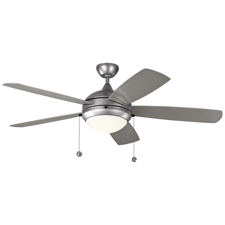 Image 2 52" Discus Brushed Steel Pull Chain Outdoor Ceiling Fan