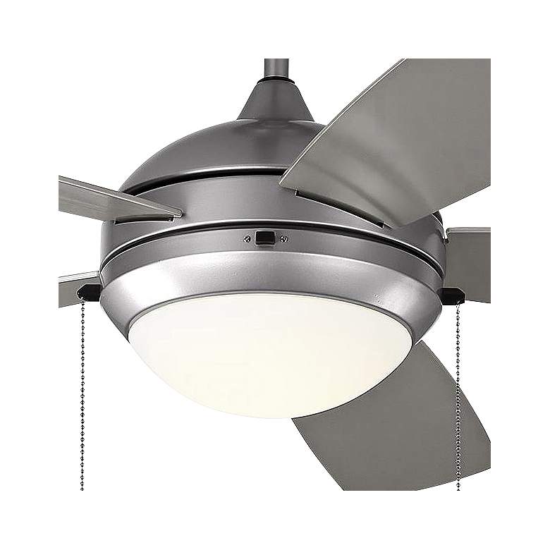 Image 3 52" Discus Brushed Steel Pull Chain Outdoor Ceiling Fan more views