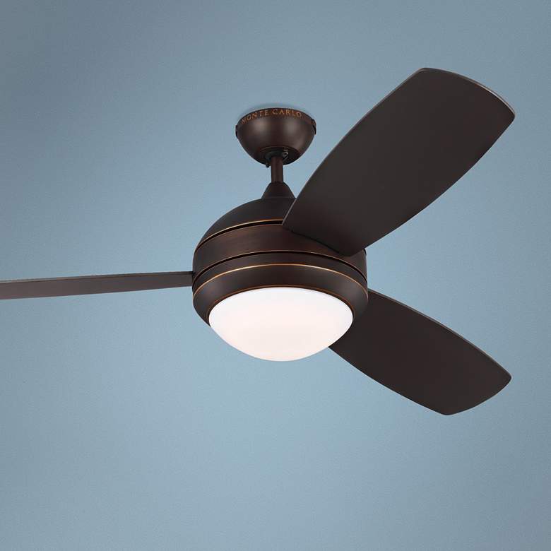 Image 1 52 inch Discus Trio Roman Bronze Damp LED Ceiling Fan