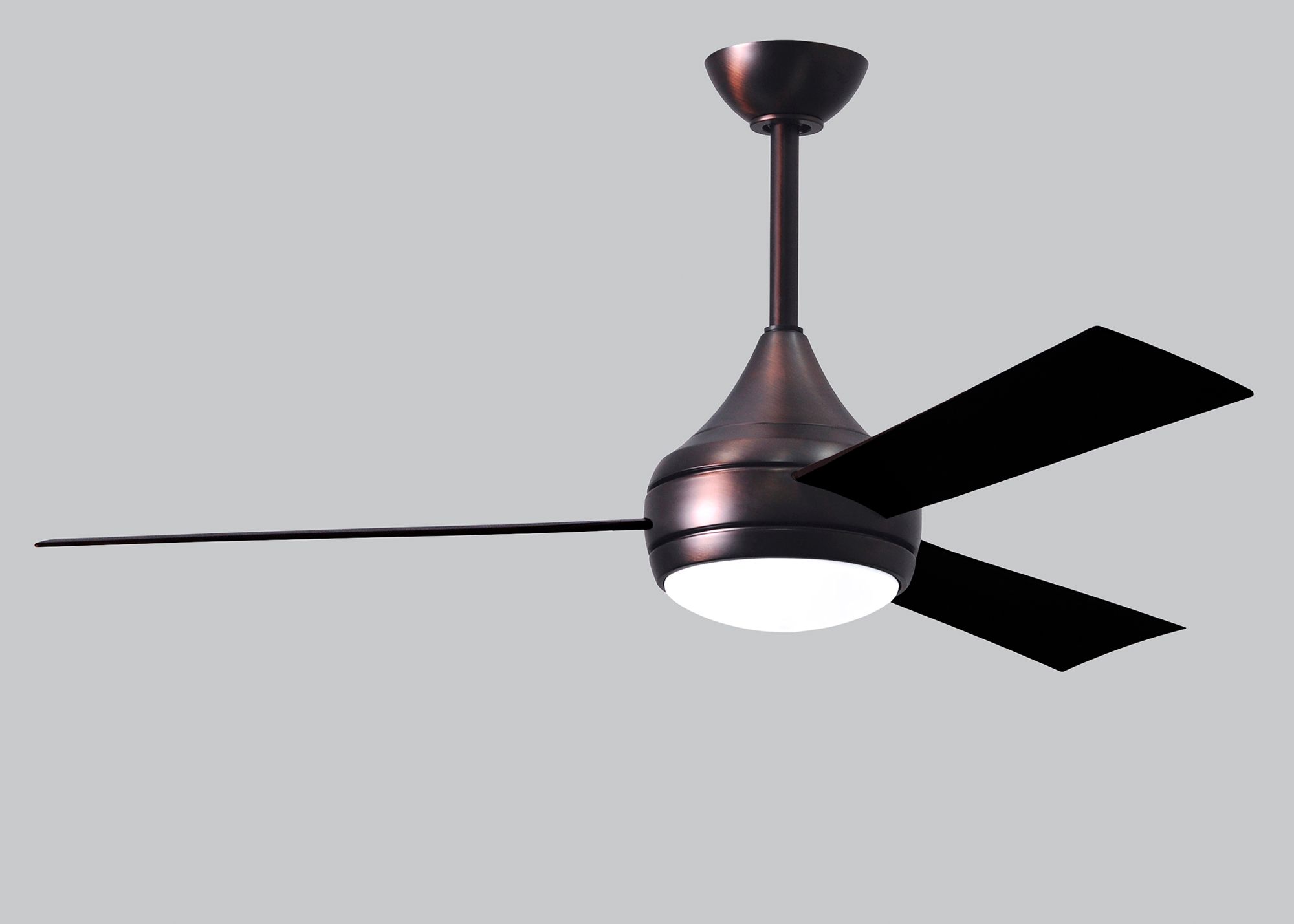 52" Donaire Brushed Bronze and Matte Black LED Ceiling Fan