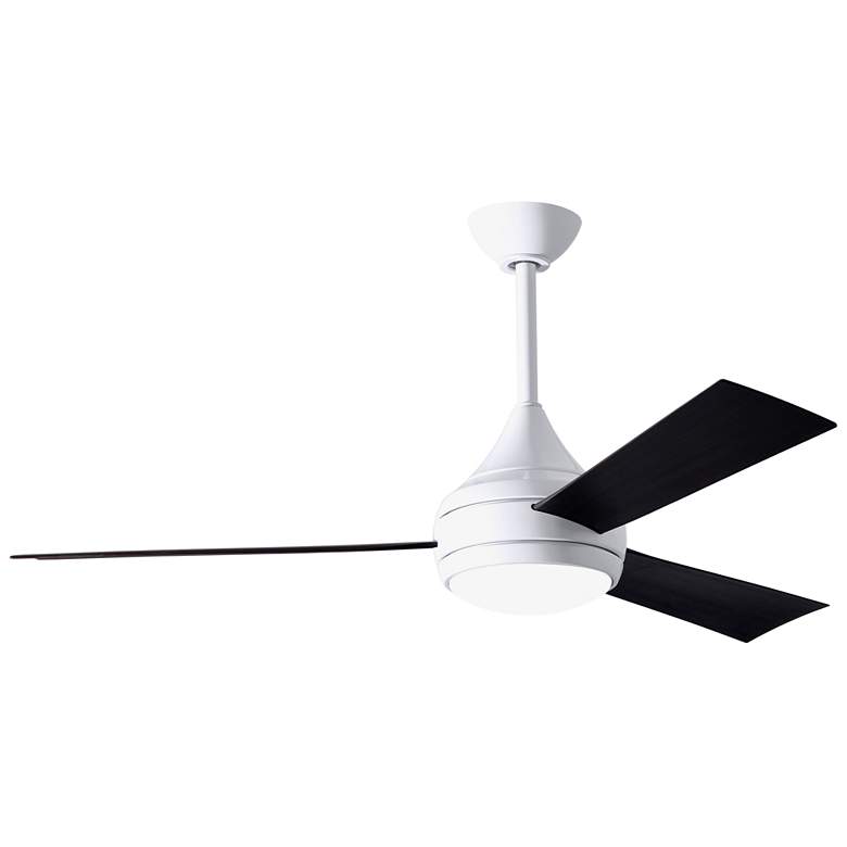 Image 1 52 inch Donaire Gloss White and Matte Black LED Ceiling Fan