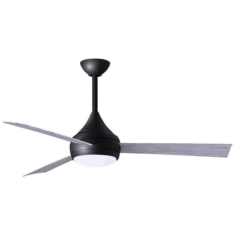 Image 1 52 inch Donaire Matte Black and Barnwood Tone LED Ceiling Fan