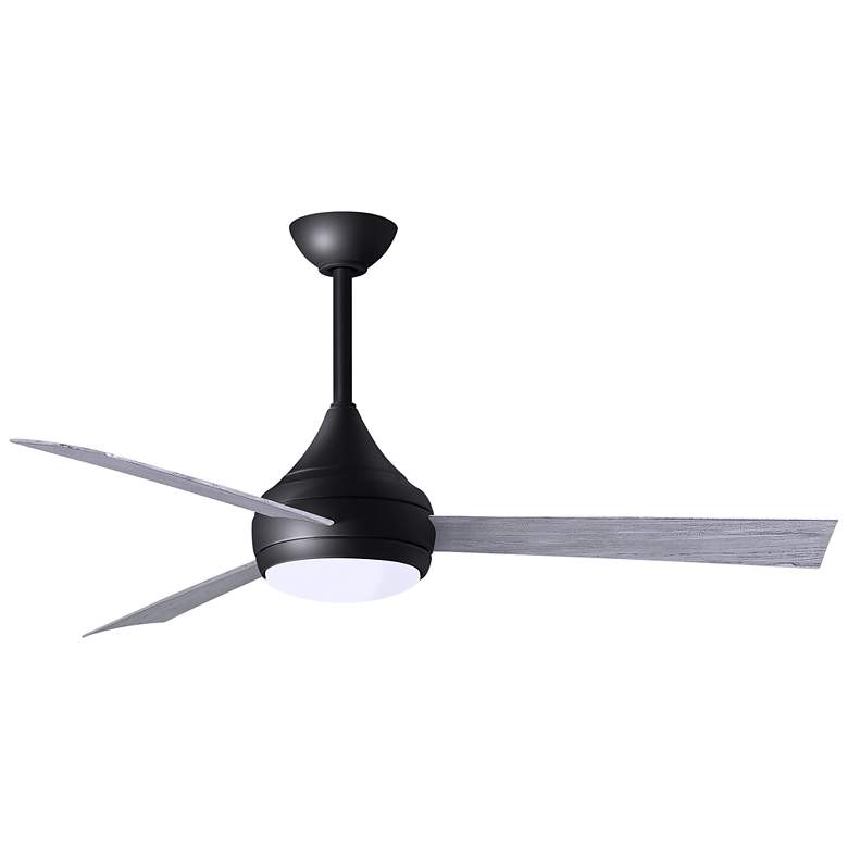 Image 1 52" Donaire Matte Black and Barnwood Tone LED Ceiling Fan