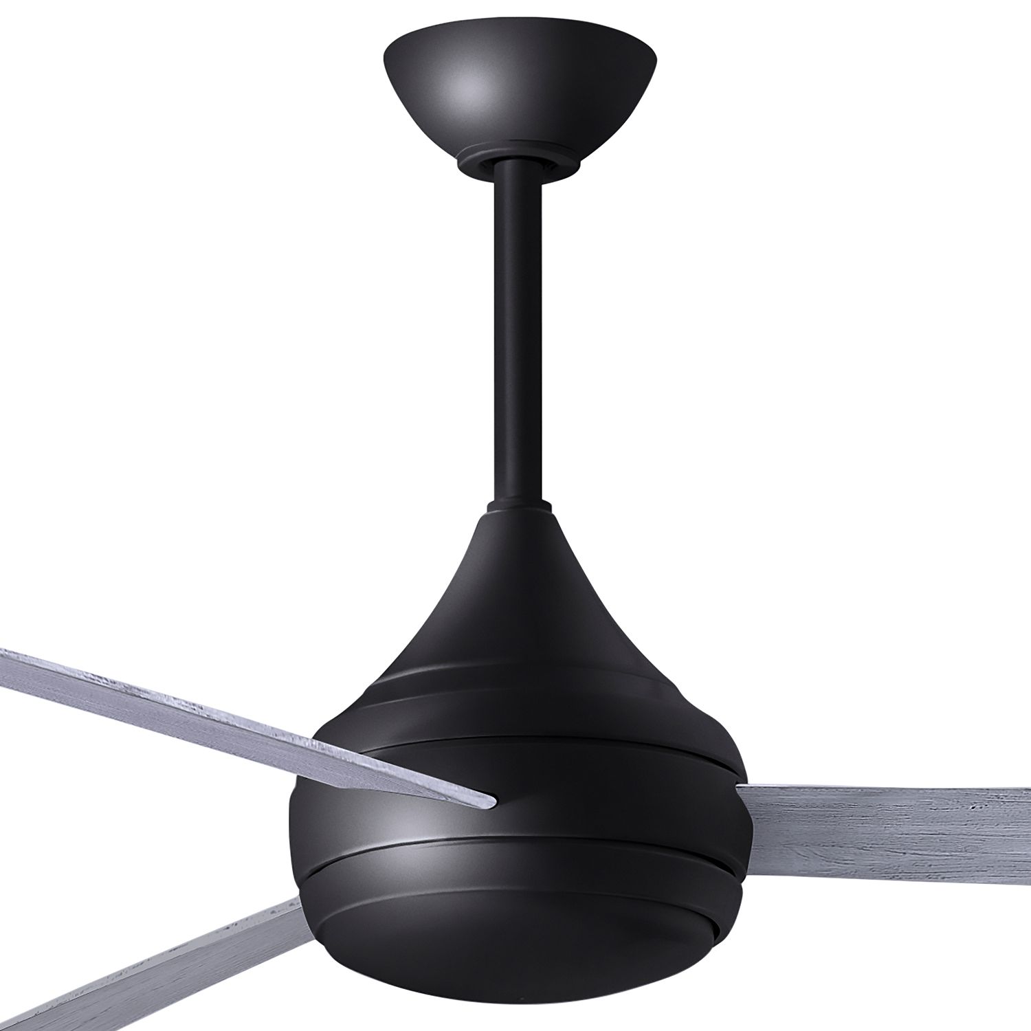 52" Donaire Matte Black and Barnwood Tone LED Ceiling Fan