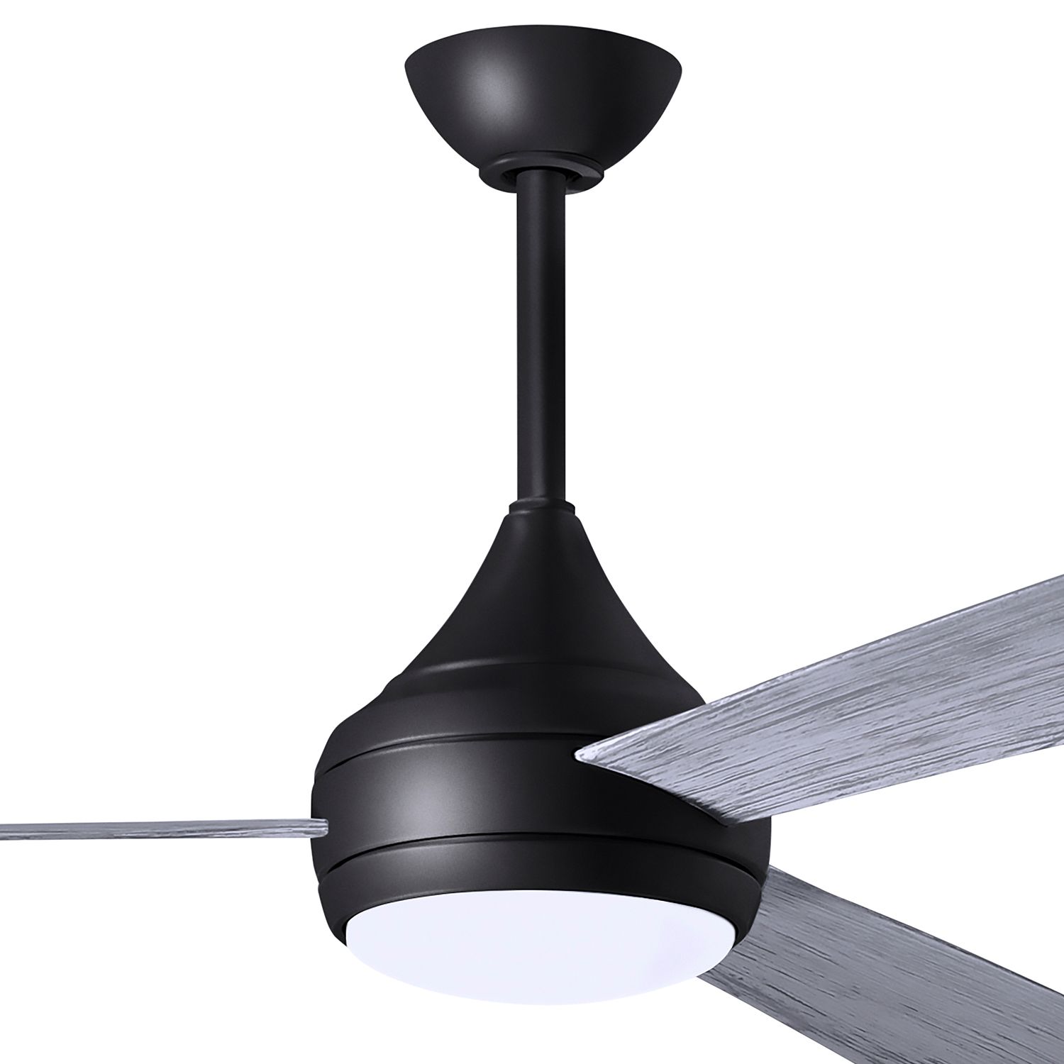 52" Donaire Matte Black and Barnwood Tone LED Ceiling Fan