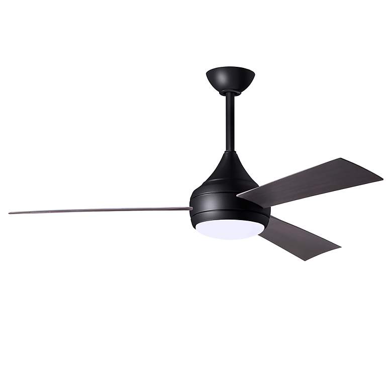 Image 3 52" Donaire Matte Black and Brushed Bronze LED Ceiling Fan more views