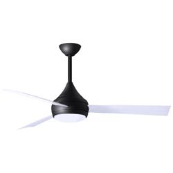 52&quot; Donaire Matte Black and Gloss White LED Ceiling Fan