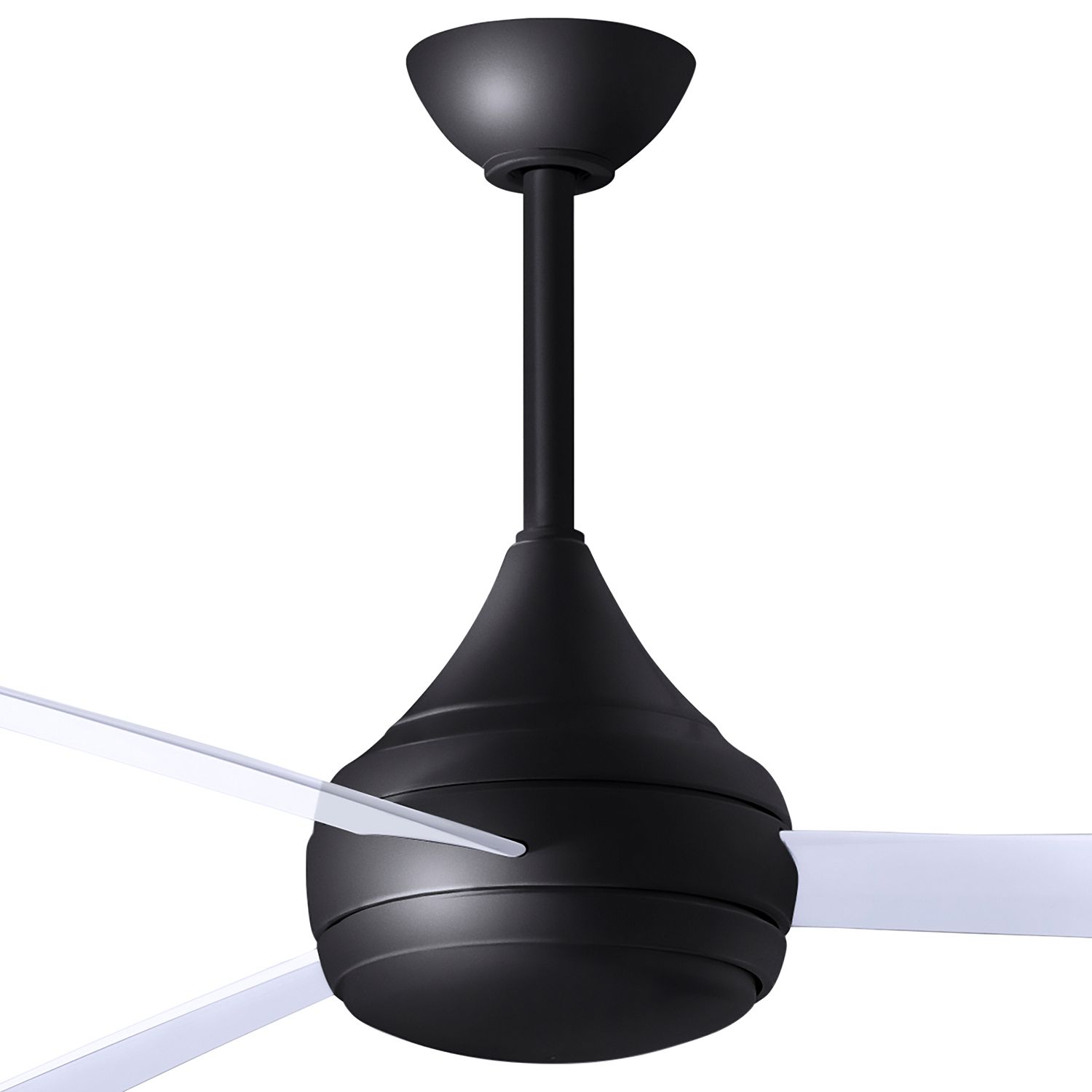 52" Donaire Matte Black and Gloss White LED Ceiling Fan