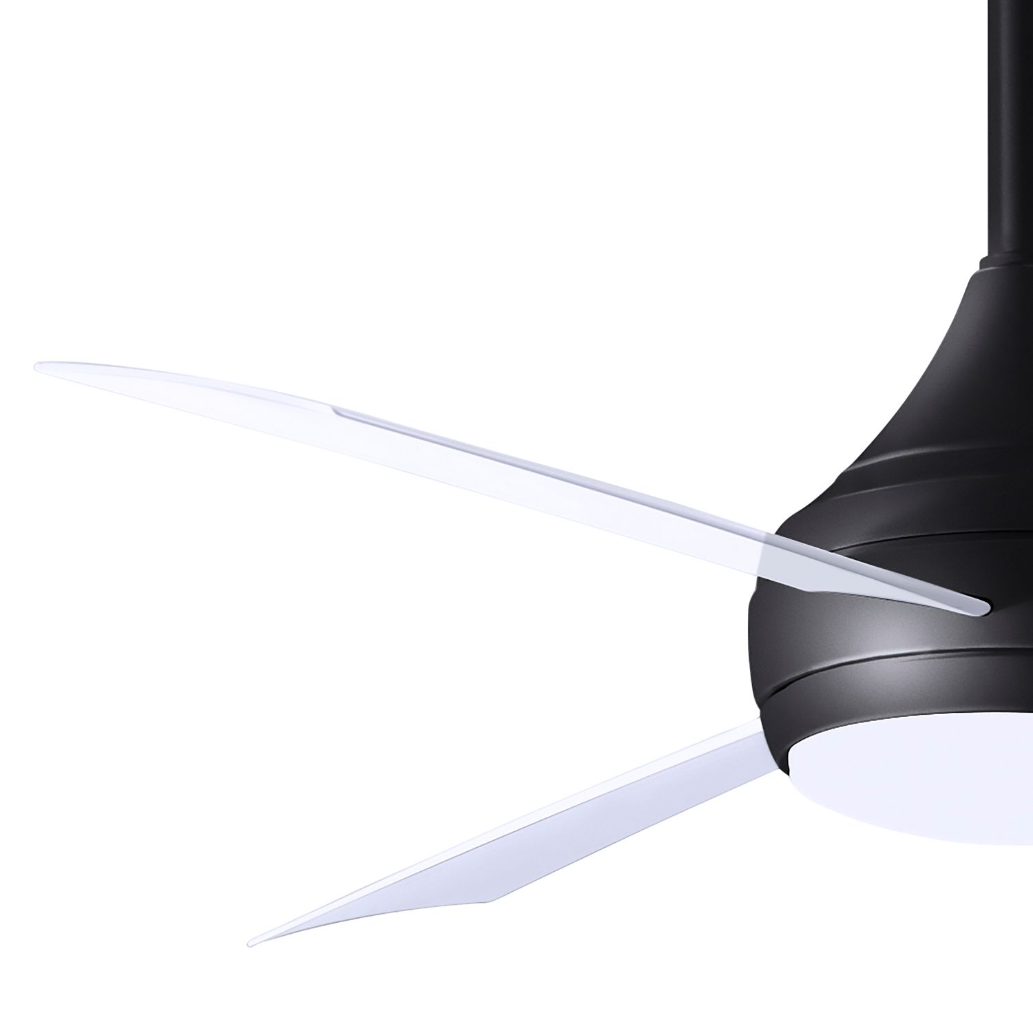 52" Donaire Matte Black and Gloss White LED Ceiling Fan