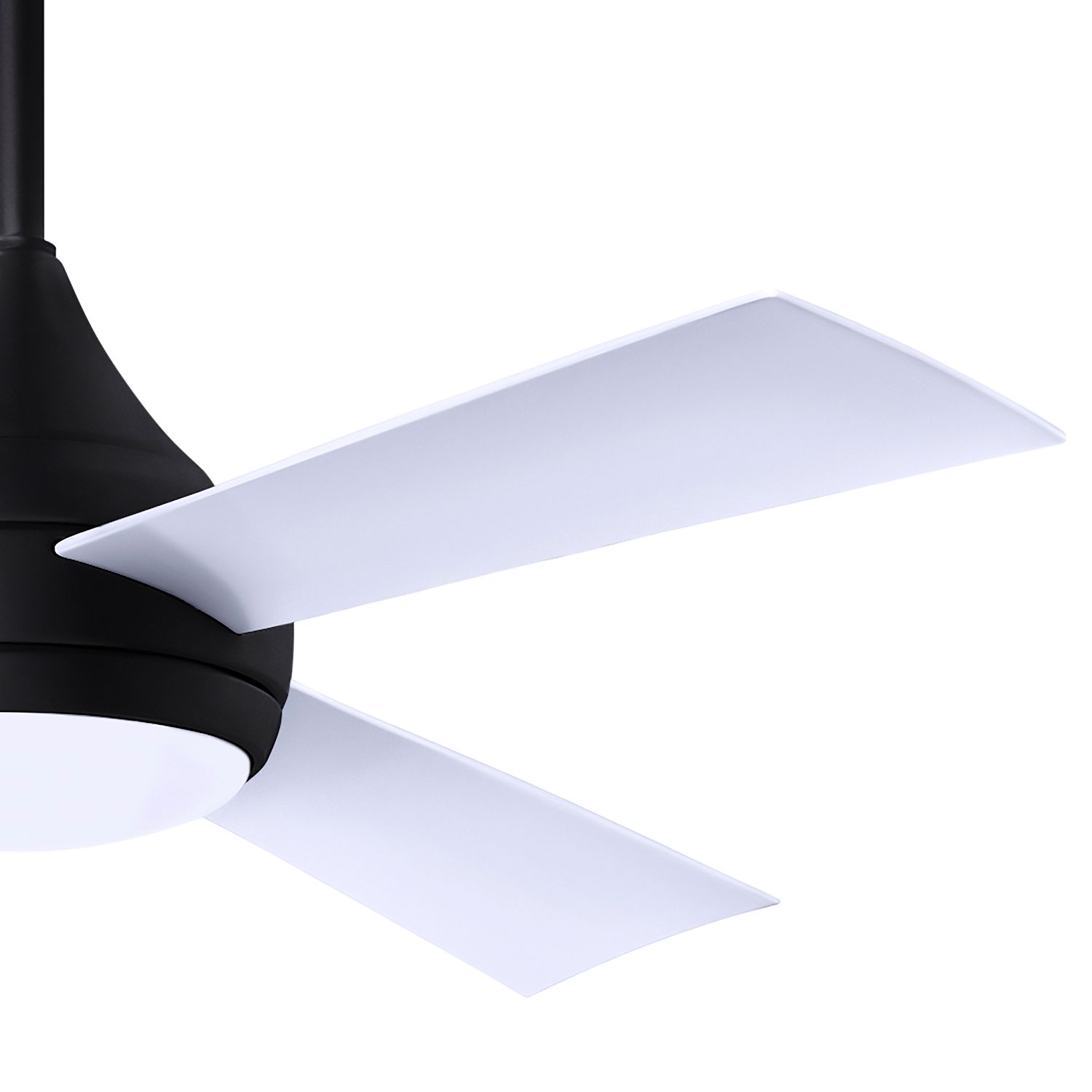 52" Donaire Matte Black and Gloss White LED Ceiling Fan