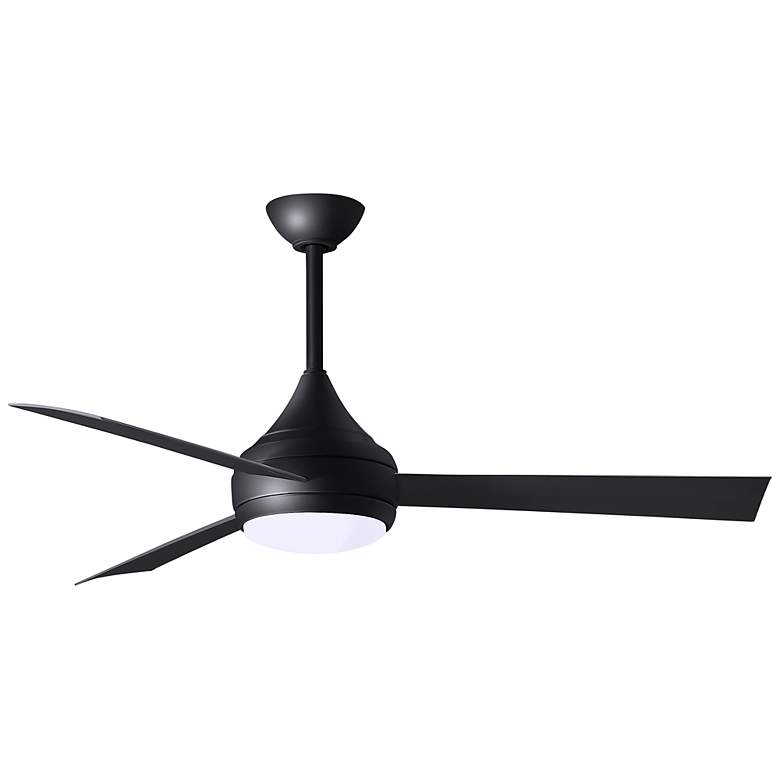 Image 1 52 inch Donaire Matte Black and Matte Black LED Ceiling Fan