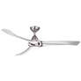 52" Droid Nickel LED Ceiling Fan with Silver Blades