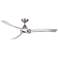 52" Droid Nickel LED Ceiling Fan with Silver Blades