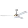 1_52" Eglo Pierport Matte White LED Smart Ceiling Fan